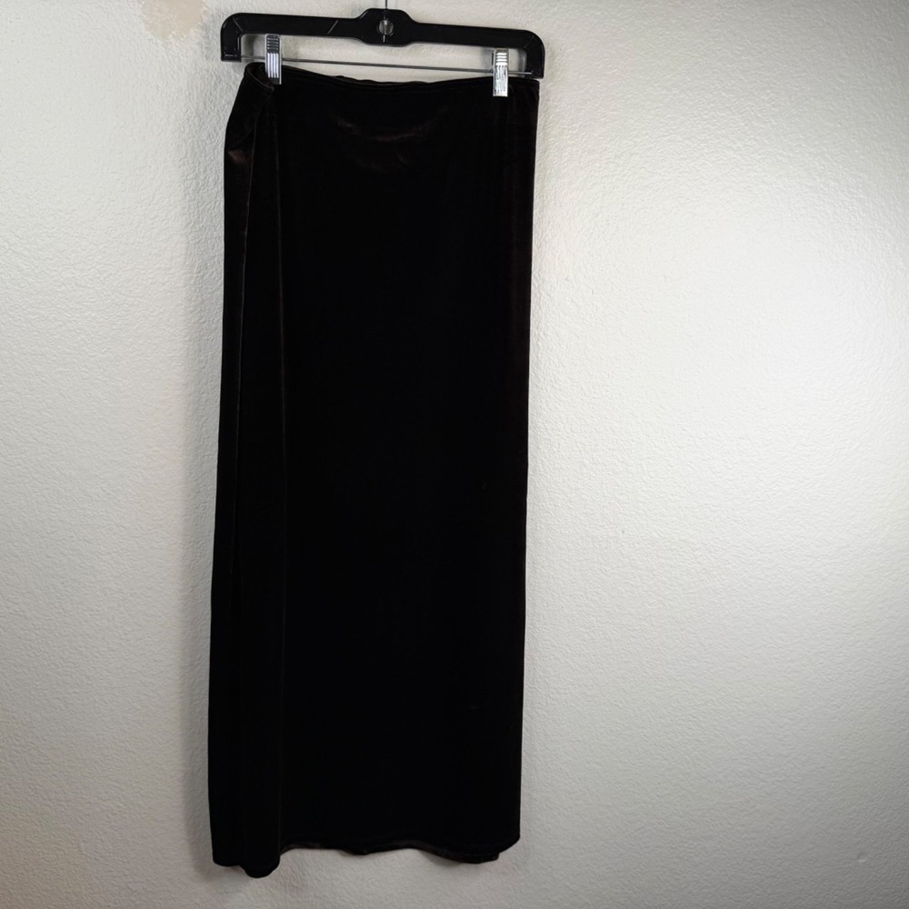 Vintage Gap Women's Skirt Brown Sz L Velvet Long Fairy Grunge Y2K Whimsigoth